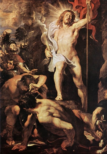 The Resurrection of Christ (1611-12), Oil on panel (138 x 98 cm), by Pieter (Peter) Pauwel (Paul) Rubens